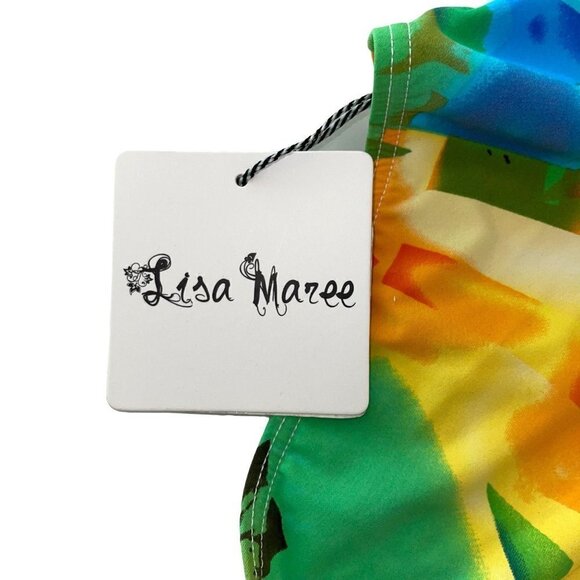 Lisa Maree Womens Swimsuit Size XS Tropical Low Back Molded CupsTie Neck New - Picture 3 of 14